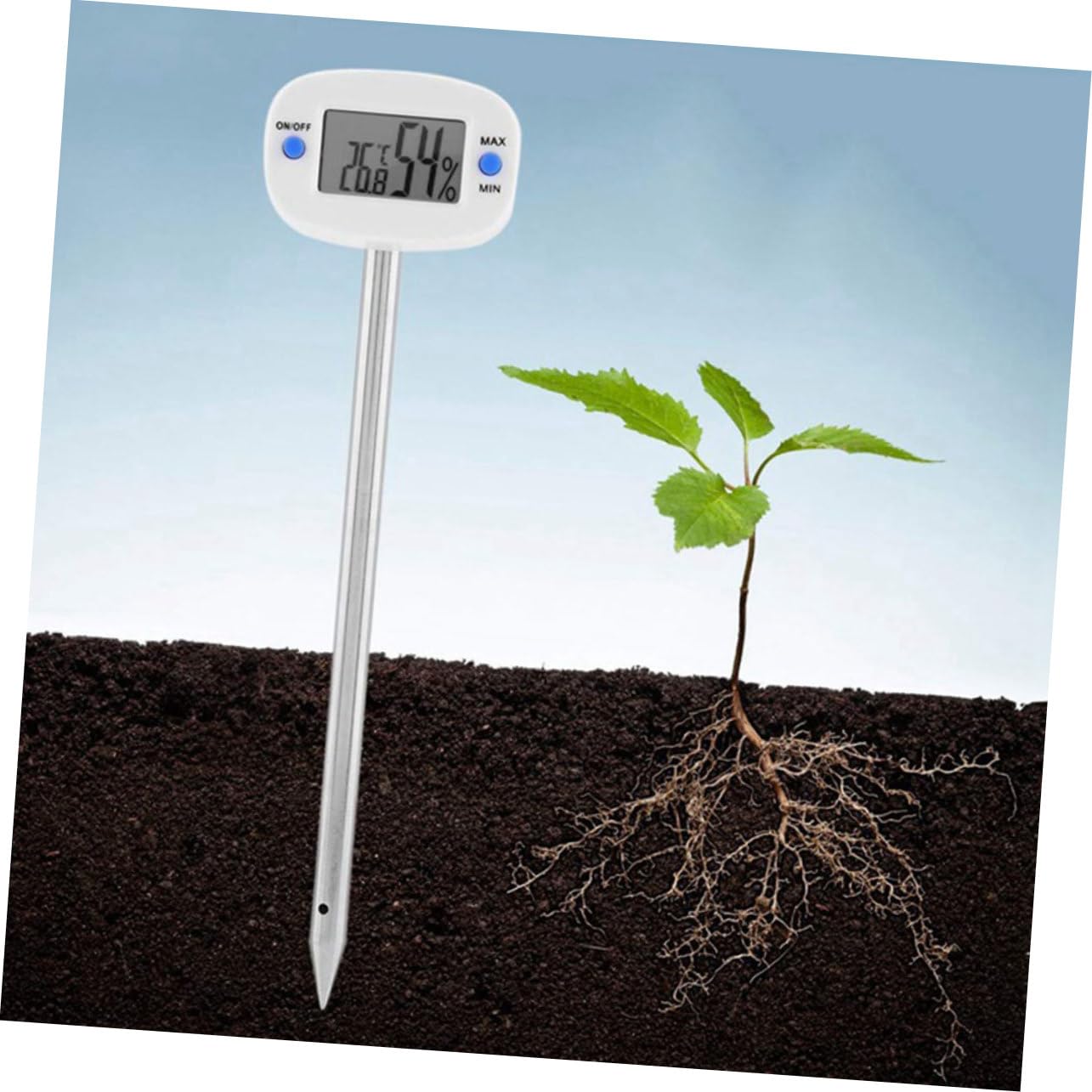 BESPORTBLE 3 Piezas Temperatura y humedad del suelo medidor de agua del suelo indicador de humedad de la planta Piscina termometro termómetro medidor de suelo probador de suelo