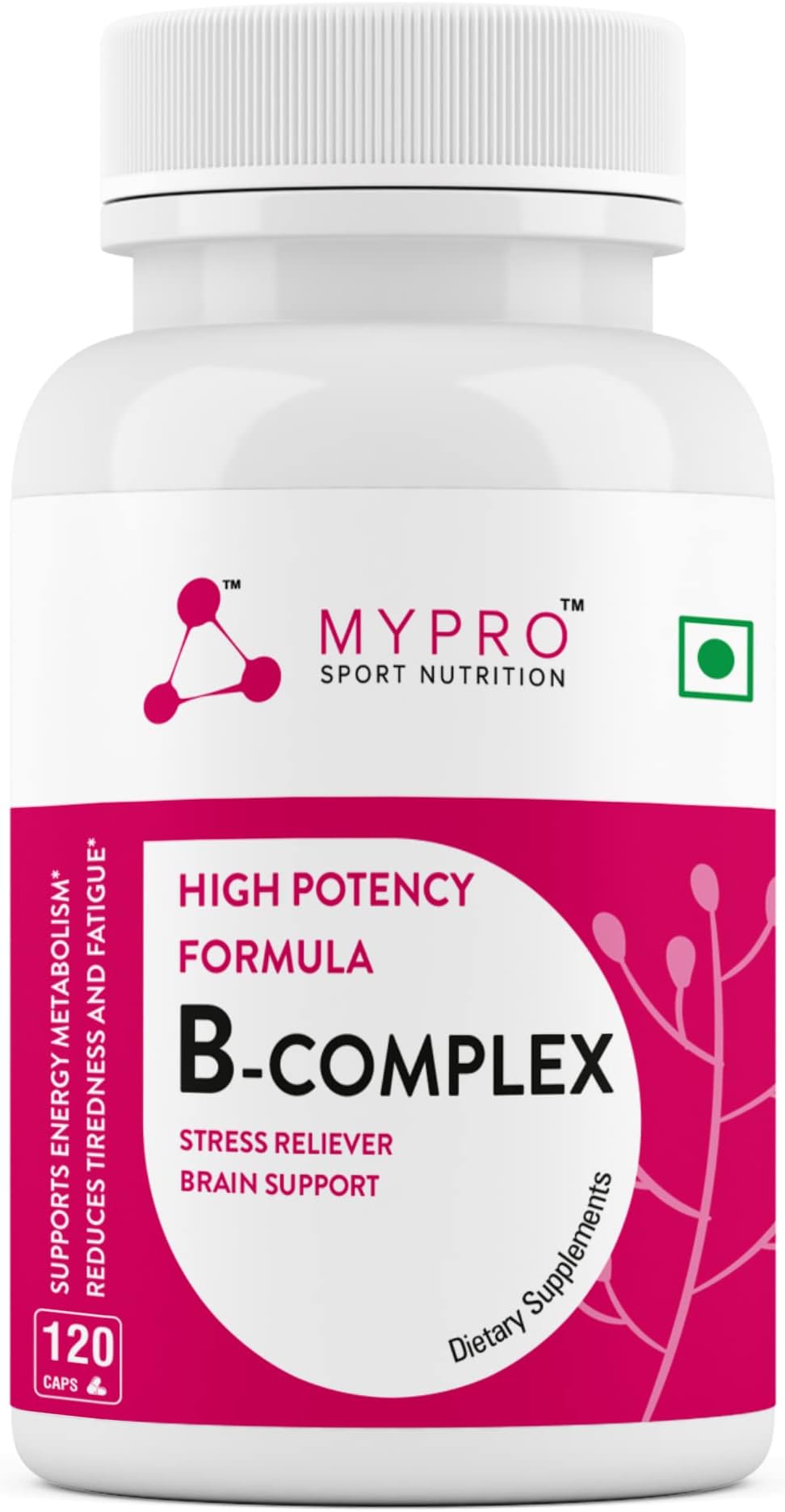 Mypro Sport Nutrition Vitamin B Complex, High Potency Formula Vitamins Heart Health-Nervous System Support-Supports Energy Metabolism-Vegan,Gluten-Free-240 Capsule For Men & Women