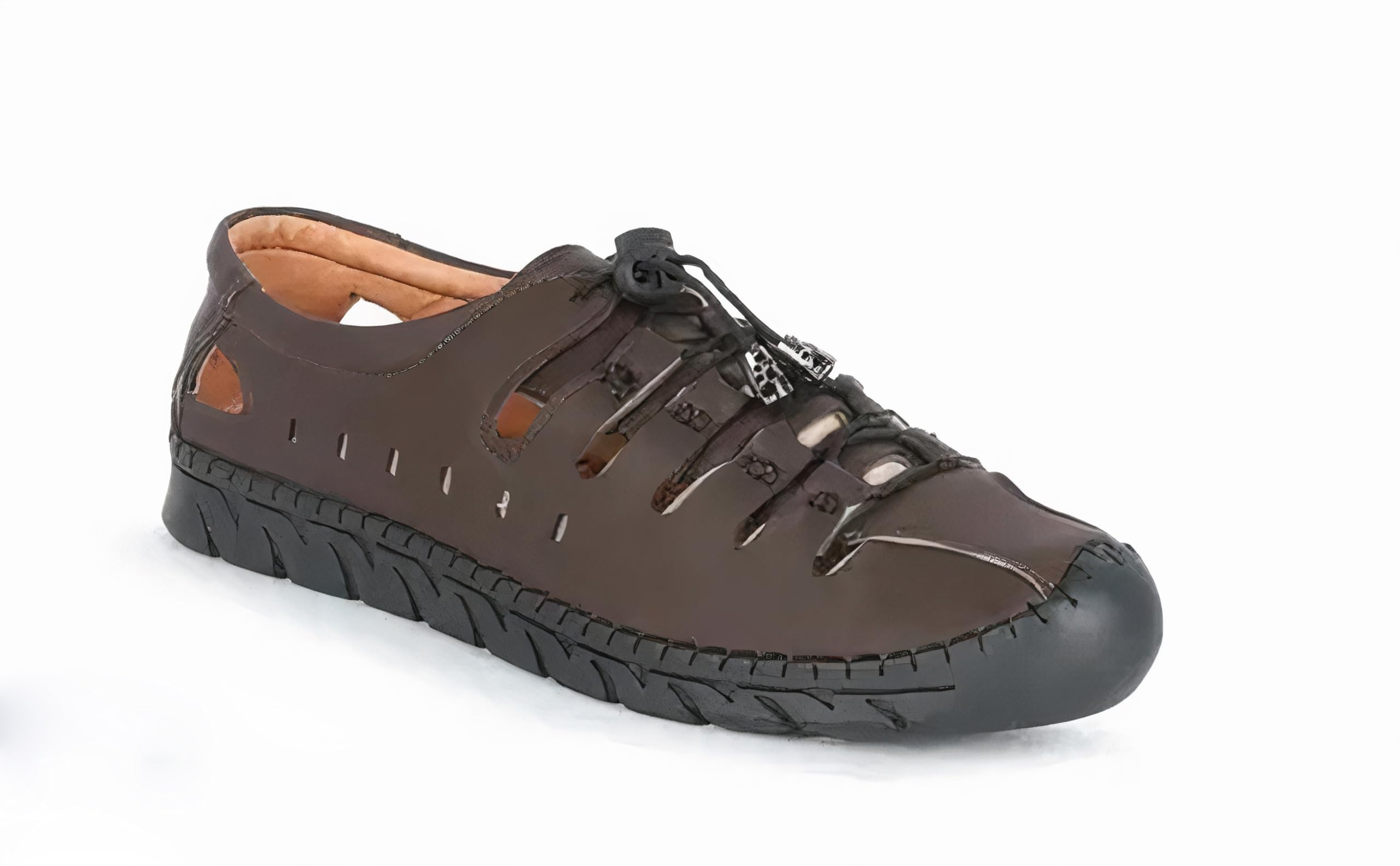 Men’s Stylish Black Lace Sandals | Comfortable Dailywear Casual Shoes-image-23