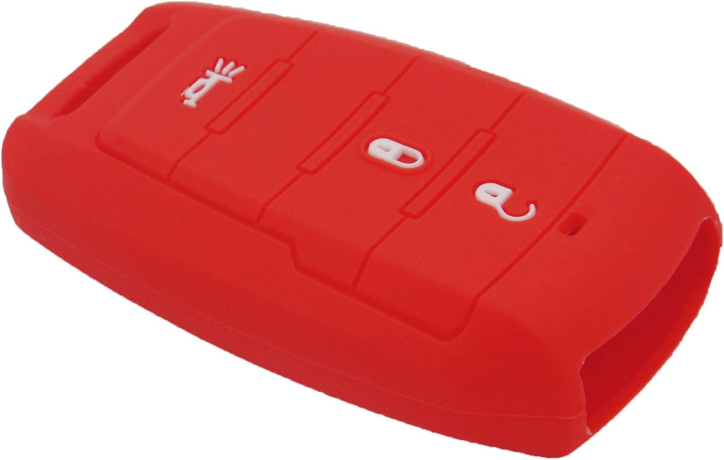 Simple Setup 2 Pack 3 Buttons Soft Silicone Rubber Remote Keyless Protector Case Key Fob Cover Protector Holder Jacket for 2019 2020 RAM 1500 OHT-4882056, Red Pink