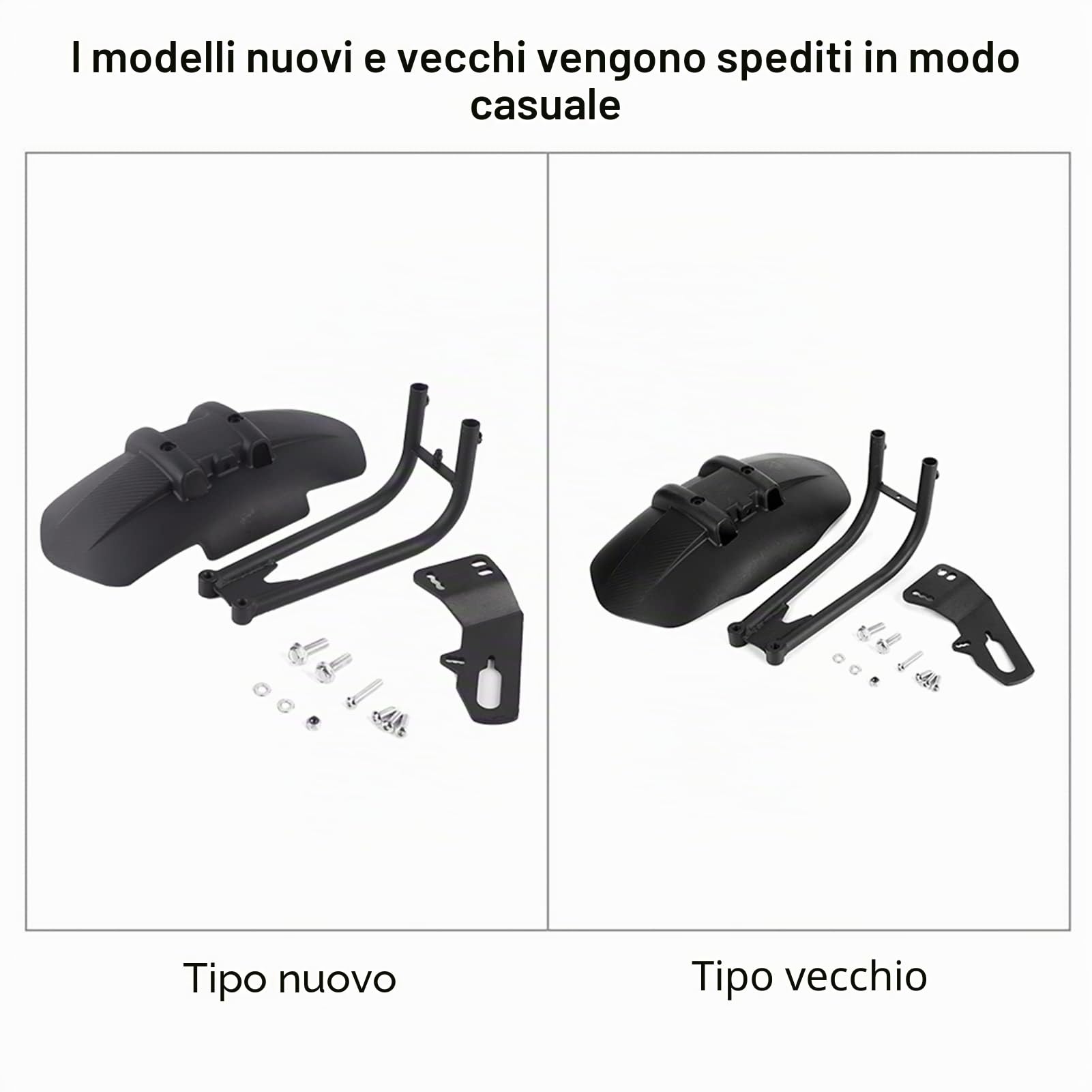 Paraspruzzi, Resistenza agli Urti ABS + Acciaio Inossidabile Resistenza all'Usura Parafango della Ruota Posteriore per Moto,portatarga alla ruota moto,altro