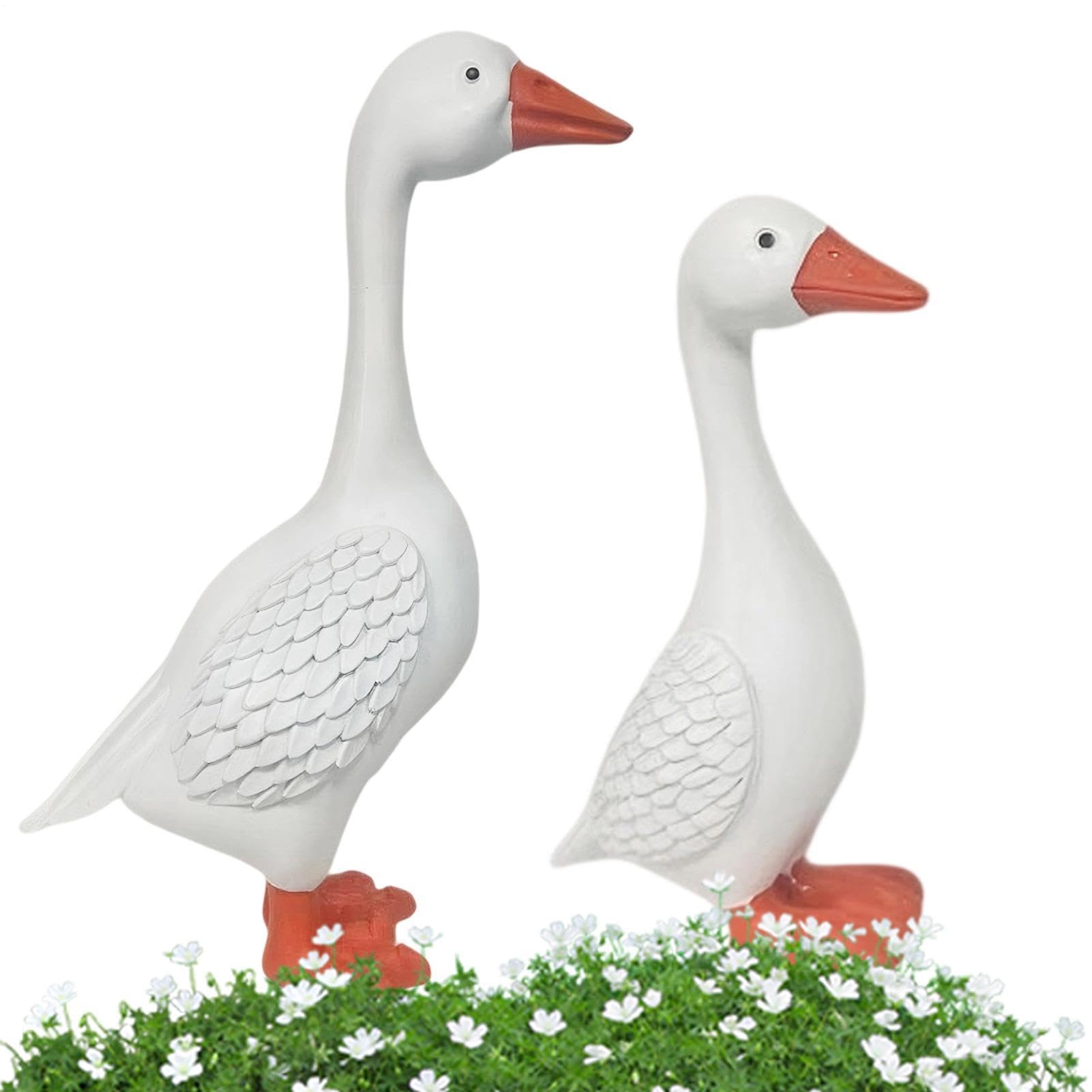 Oie extérieure décorative pour pelouse de jardin et balcon | 2 pièces