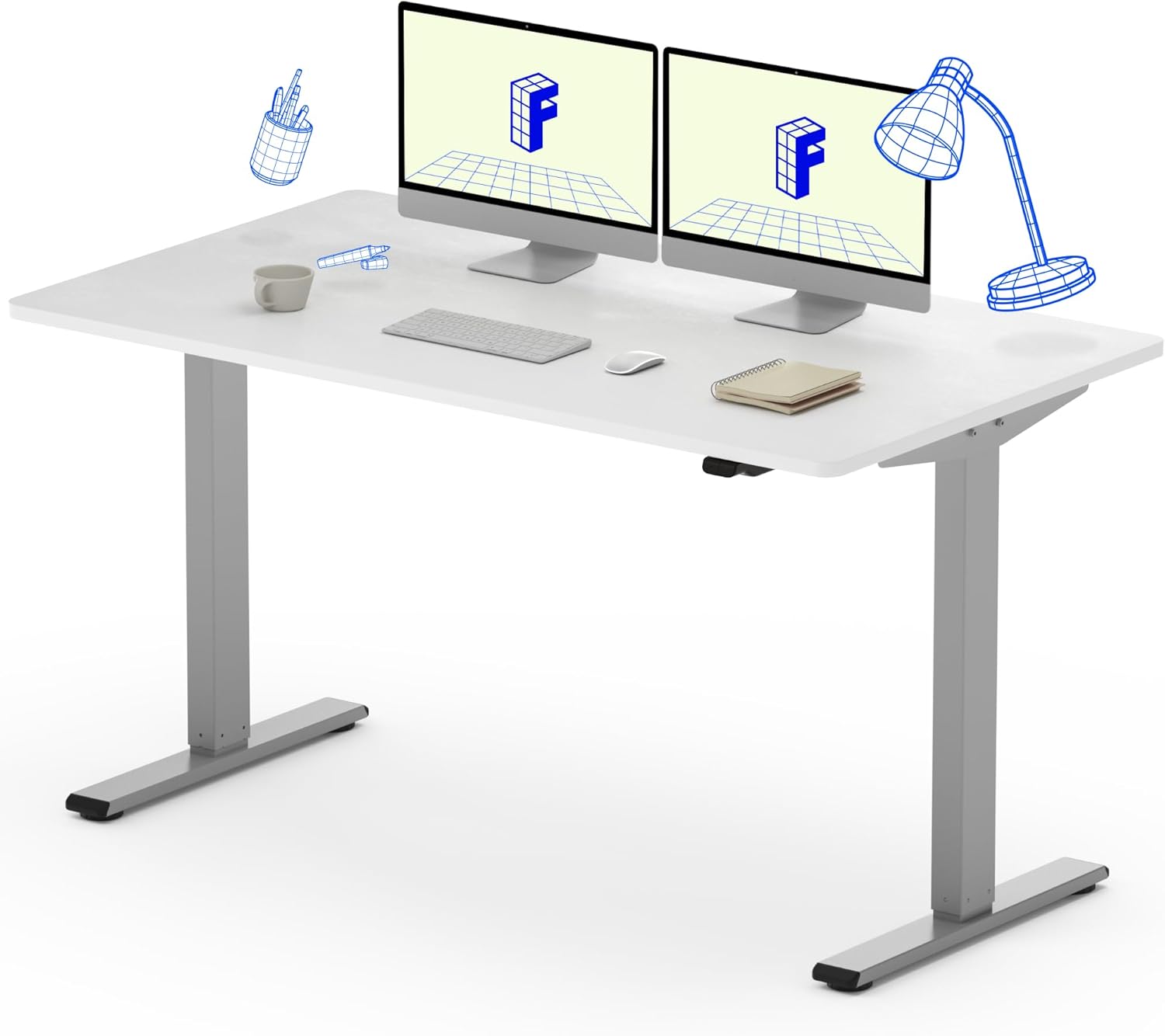FLEXISPOT Adjustable Desk 55 x 28 Inches Stand Up Desk