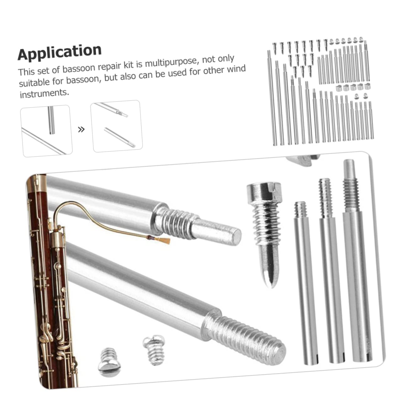 SUPVOX 4sets Accessori Per Riparazione Fagotto Kit Di Riparazione Strumenti Musicali Resistente Utensili Compatti Per Strumenti Fiato Per Riparazioni Pratiche e Veloci