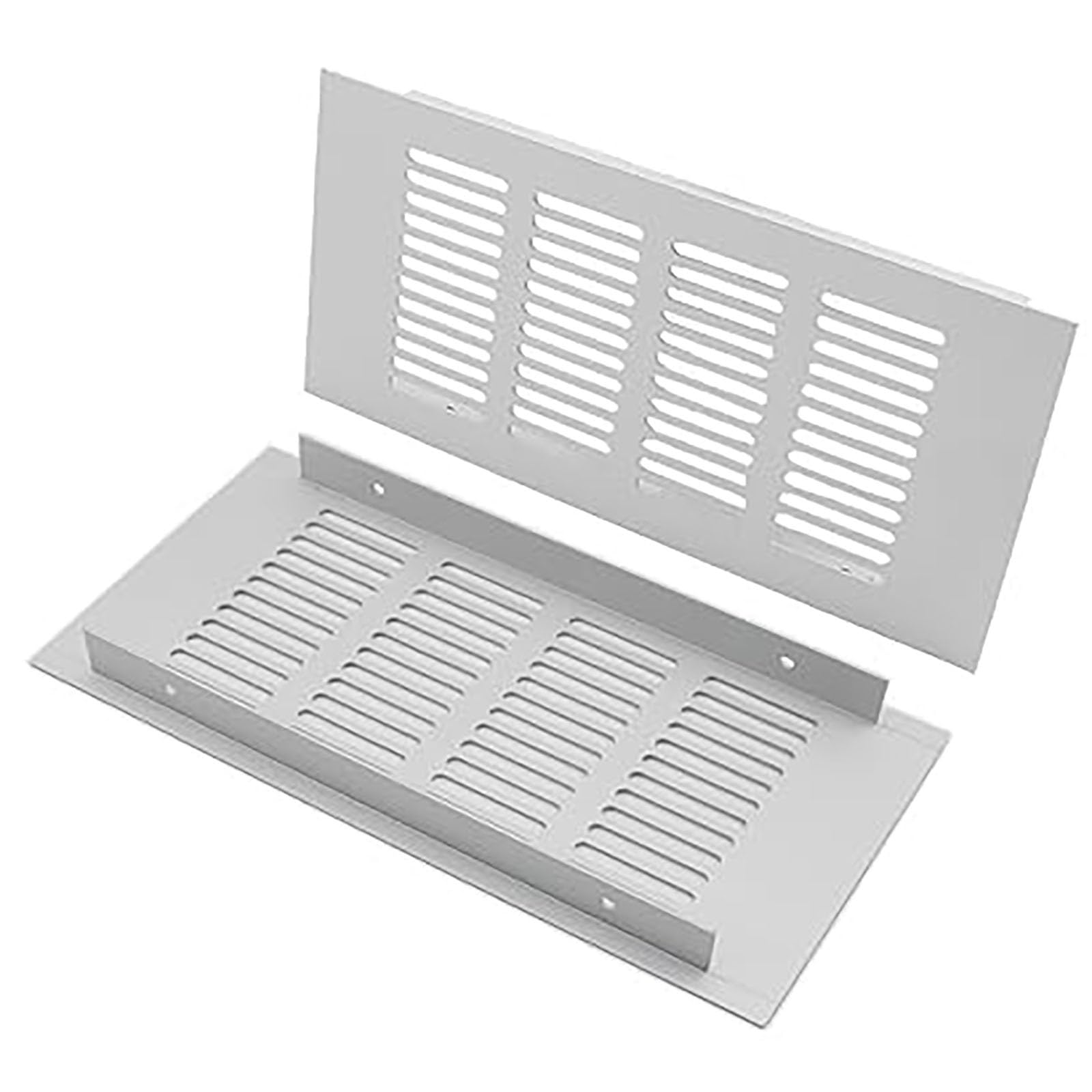 Esta Rejilla metálica Rectangular de aleación de Aluminio para ventilación (138 x 570 mm y 88 x 220 mm) con Acabado Negro hogar y la Oficina.