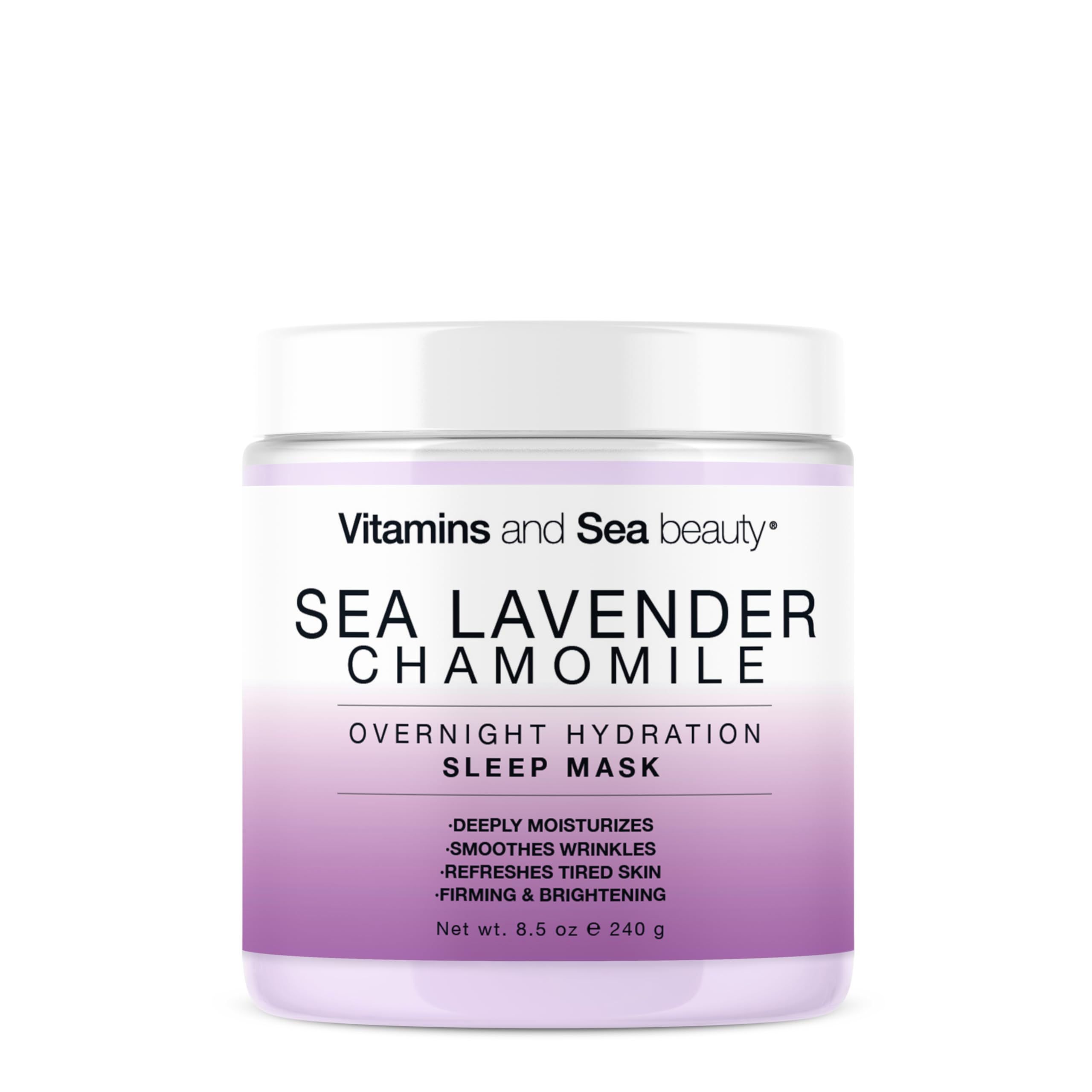 VITAMINS AND SEA BEAUTY Hydrating Moisturizing Night Face Mask for All Skin Types | Overnight Facial with Sea Lavender and Chamomile | 240 GM