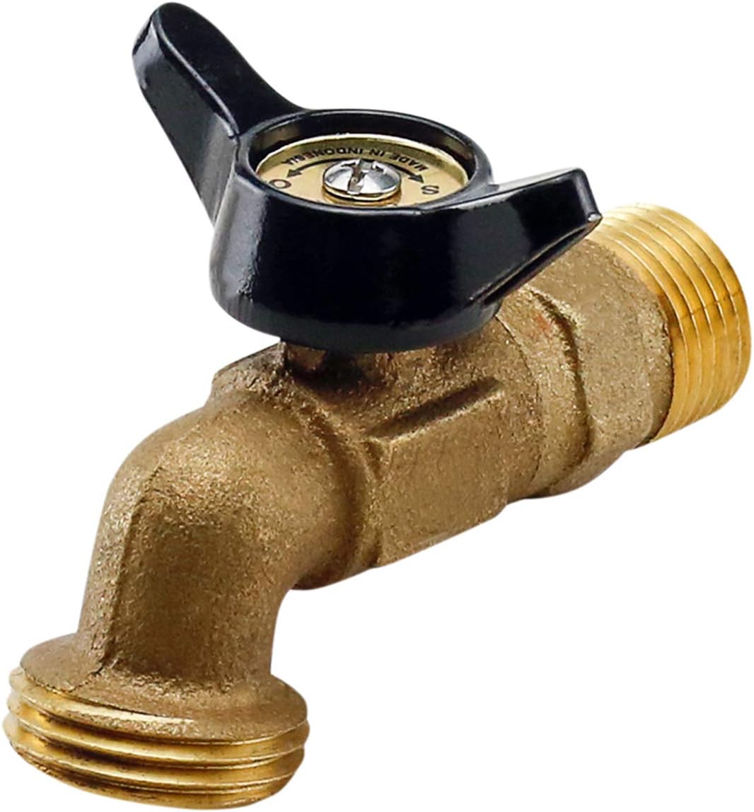 Everflow Supplies 46121NL Quarter Turn Hose Bib w/1/2" Mip