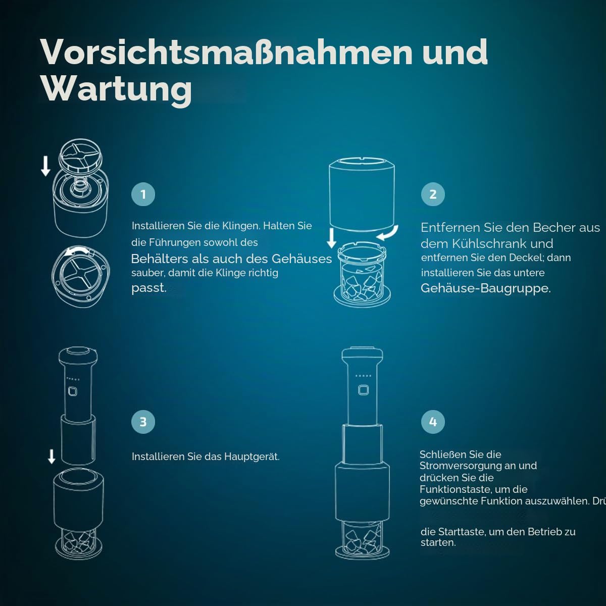 Cecotec Eismaschine Gelatec EasyMove, 5 Programme für Eis, Sorbet, Mix-ins, Slush und Shake, vertikales Rührsystem, Eis in 5 Min, 3x 260 ml Becher, Klinge abnehmbar, spülmaschinenfest, mit Deckeln