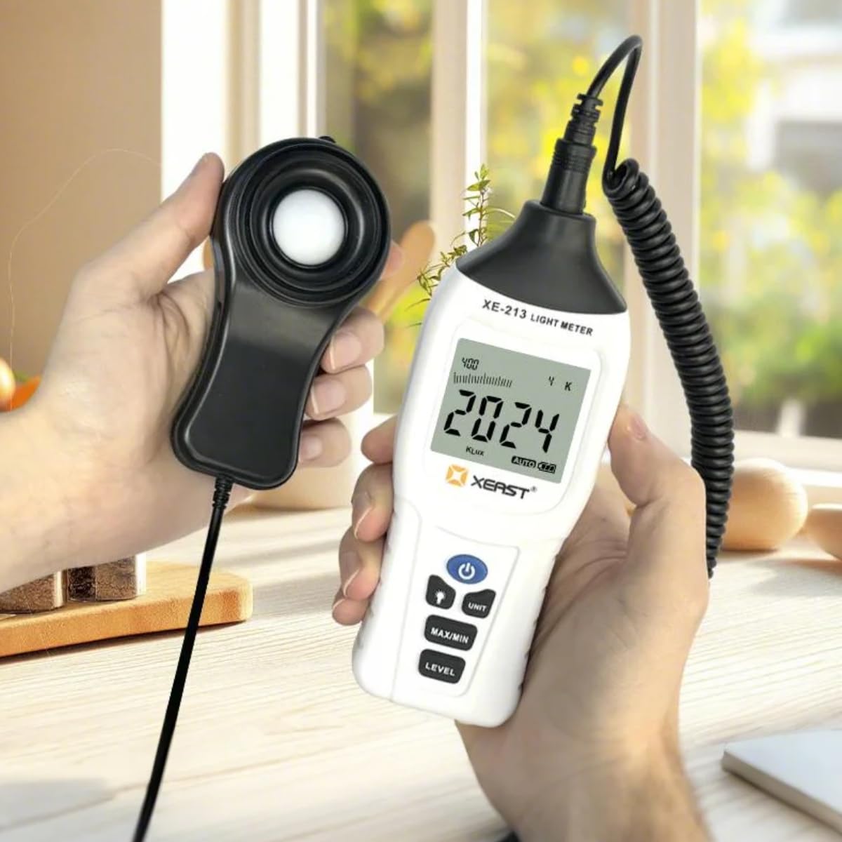 Luxómetro digital portátil para fotografía de 400 K Lux probador LCD Flash Photo, medidas fotométricas para cultivo de plantas interiores y exteriores, planificación de iluminación