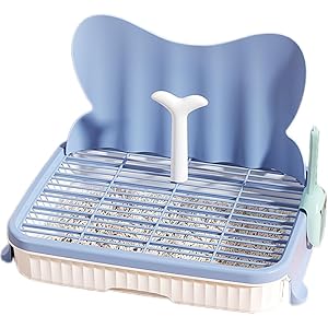 Dog Toilet Detachable Leakproof pet Potty with Simulated Urinary catheterNon-Slip Grille Small and Medium-Sized Dog Urine pad Training Tool Waterproof pp Material Fast Cleaning (Blue)