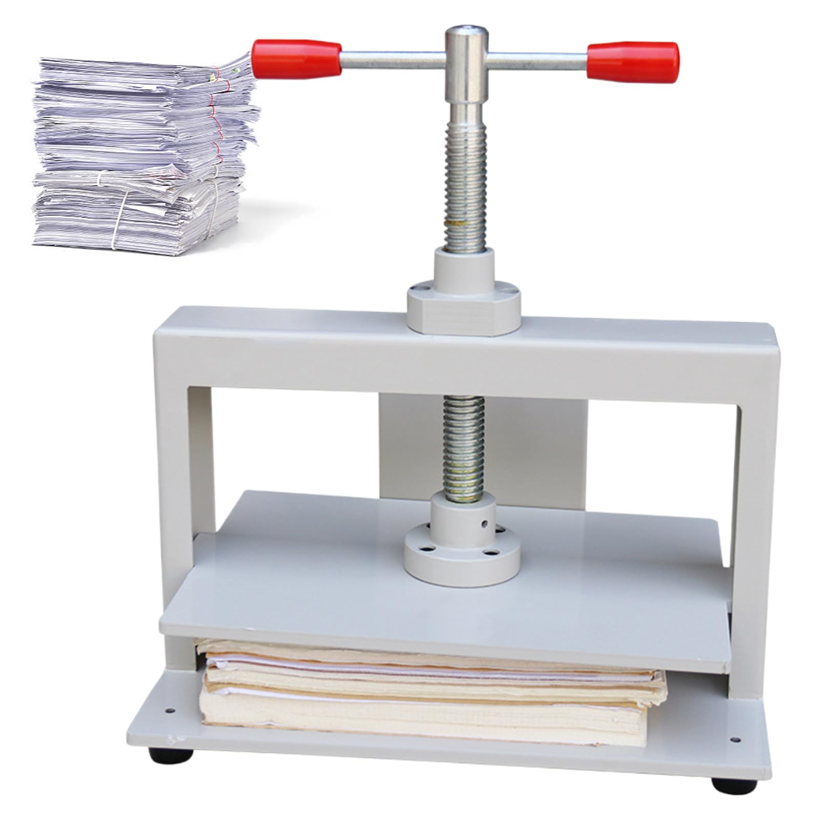 Pressa per rilegatura a libro resistente, per appiattire libri, appunti e fatture, formato A4, con meccanismo a vite