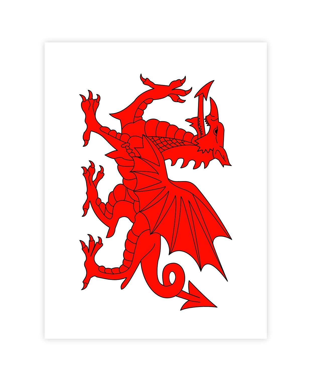 Welsh Gifts - Welsh Car Sticker - Wales Dragon - UK Gifts by stickyrico1