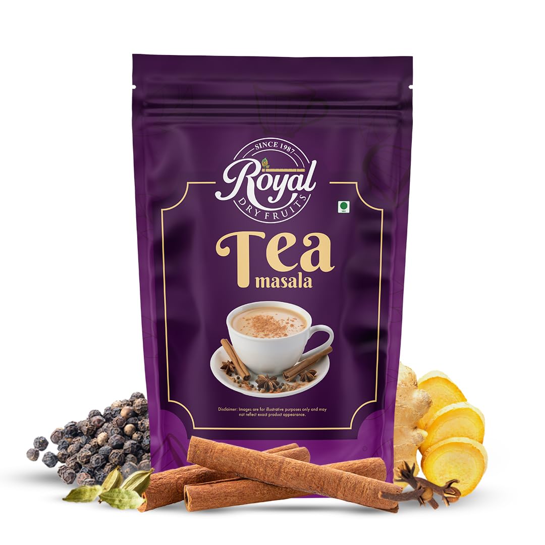 Royal Dry Fruits | Tea Masala |Indian Spiced Blend for Strong Aromatic Chai | Natural Ingredients | Rich Flavor & Refreshing Taste | No Preservatives -250 grams (pack of 1)-image-28