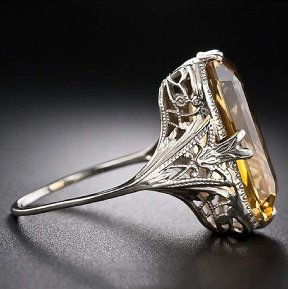 【vintage・archive】citrine ring silver925 Amazon.com: Lzz Vintage Luxury Large Natural Citrine Ring Openwork