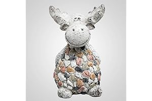 Moose Decor for Home: Polystone Pebble-Stone Garden Moose