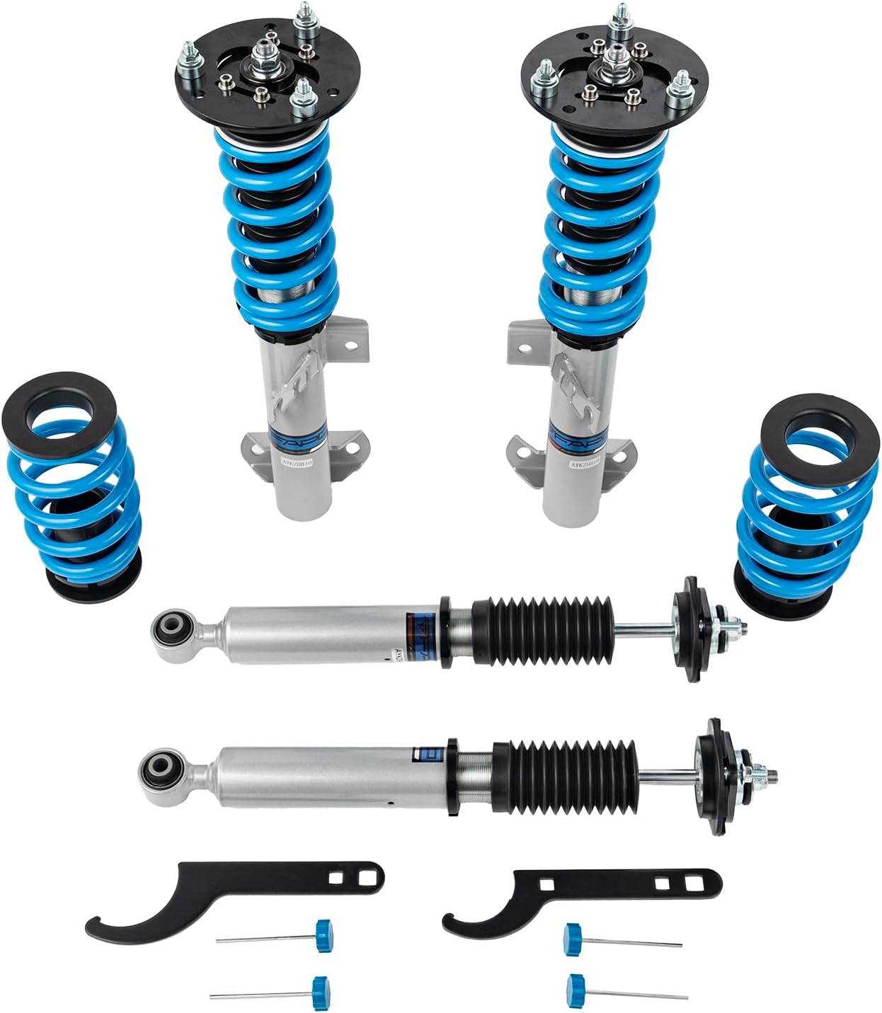 FAPO PS+ Coilovers for BMW E36 1990-2000, Z3 1996-2002, M3 1992-1999, 16 Level Damping Mono-Tube Adjustable Height Lowering Suspension Strut Kits(Blue)