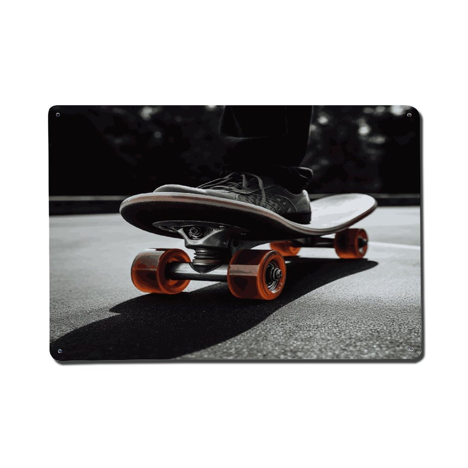 Adfgyerh Style Skateboard Wheel Metal Signs Funny, Aluminum Tin Sign Indoor Outdoor Decor, Vintage Signs For Home Office Kitchen Bar Cafe Garden Farmhouse Wall Decor