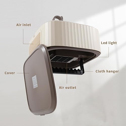 Miniatura 7 de Teuqe Secadora de ropa portátil - Máquina de esterilización y secado eficiente de 600 W para prendas. Ideal para el hogar, hoteles, casas rodantes y