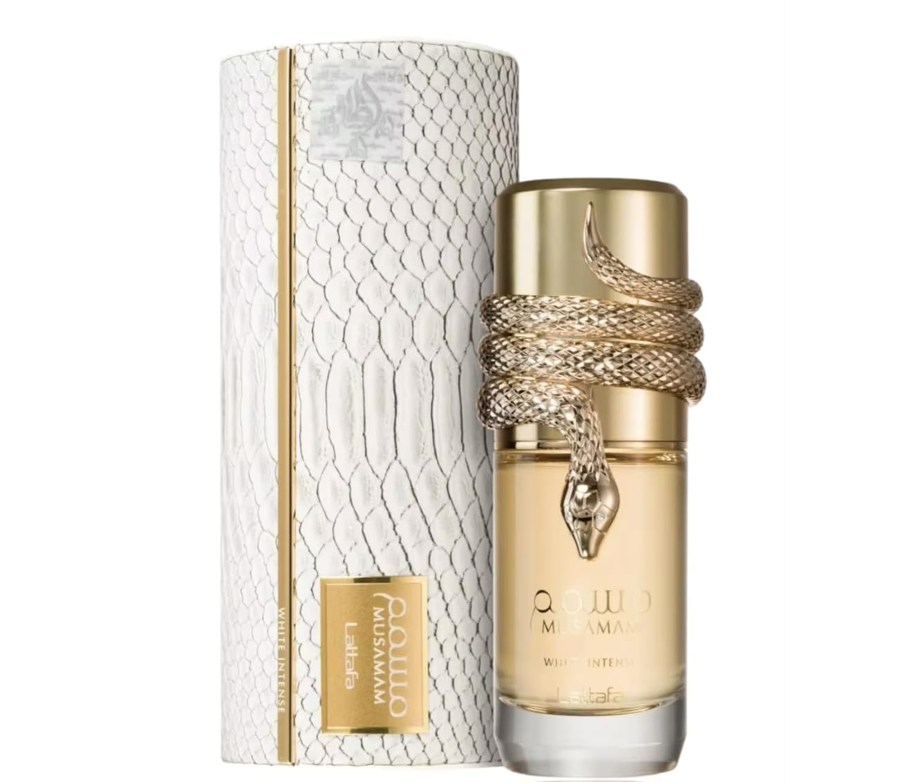 Profumo Musamam White Intense Originale 100ML, Profumo Arabo Unisex a Lunga Durata, EDP Include Atomizzatore Ricaricabile 5ML, Fragranza con Note di Bergamotto, Cocco e Sandalo (White Intense)