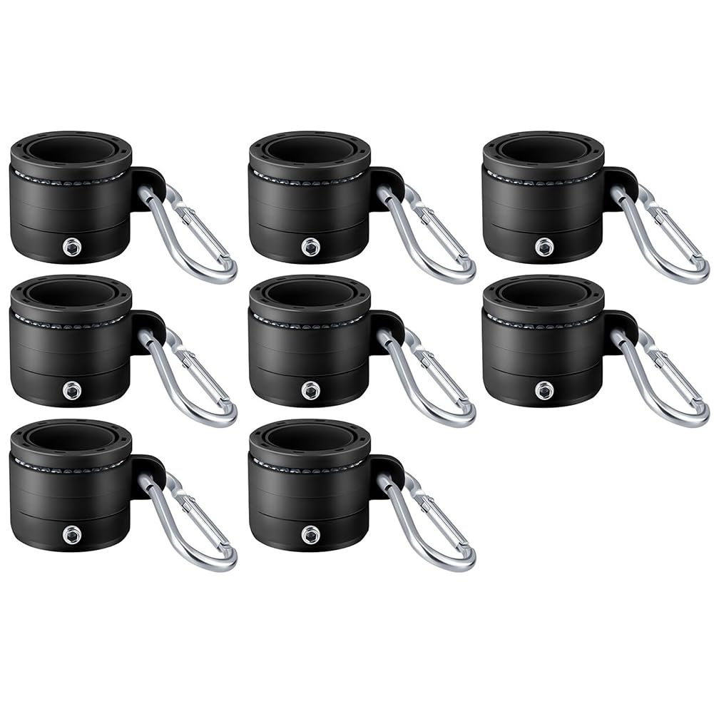 Xnuiasqe 8Pcs Plastic Flag Pole Rings With Bearings 360 Degree Rotating Anti Wrap Flag Mounting Ring For 0.76-1.0In Flag Pole,A