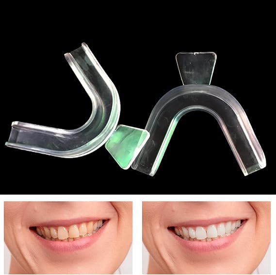 4 PCS Clear Teeth Whitening Trays,Thermoplastic Teeth Retainers Gum Shield for Whitening Grinding Protecting