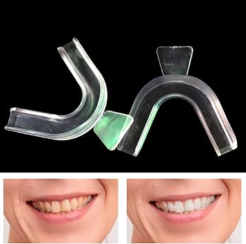 4 PCS Clear Teeth Whitening Trays,Thermoplastic Teeth Retainers Gum Shield for Whitening Grinding Protecting