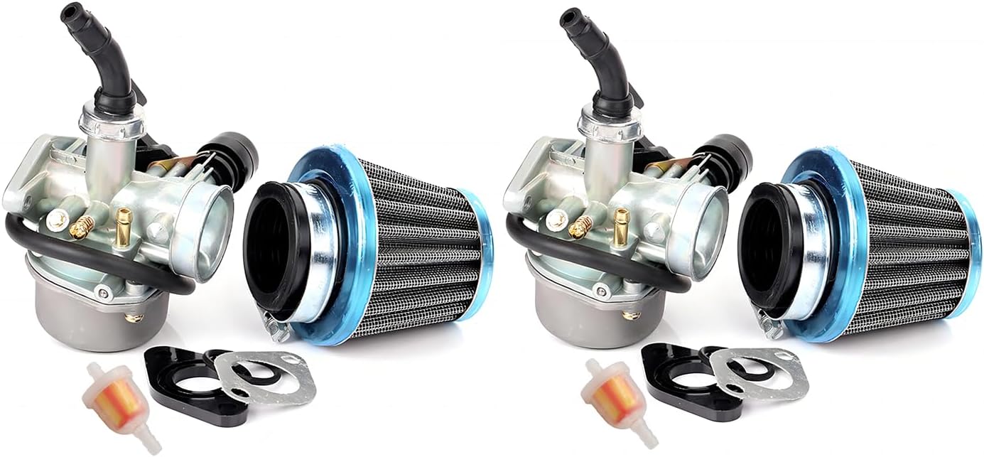PZ19 Carburetor with 35mm Air Filter for TaoTao Kazuma Baja NST SunL Chinese Quad 4 Stroke ATV Go Kart Pit Dirt Bike 50cc 70cc 80cc 90cc 110cc 125cc (2Pack)