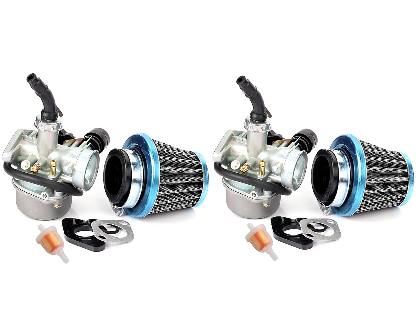 ZPFLL PZ19 Carburetor with 35mm Air Filter for TaoTao Kazuma Baja NST SunL Chinese Quad 4 Stroke ATV Go Kart Pit Dirt Bike 50cc 70cc 80cc 90cc 110cc 125cc (2Pack)