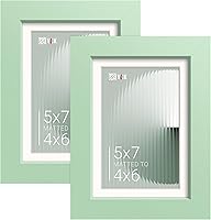 Vista 83 de VCK Paquete de 2 portarretratos de 8 x 10 pulgadas, roble natural, madera de alta gama con vidrio templado, para fotos de 5 x 7 pulgadas