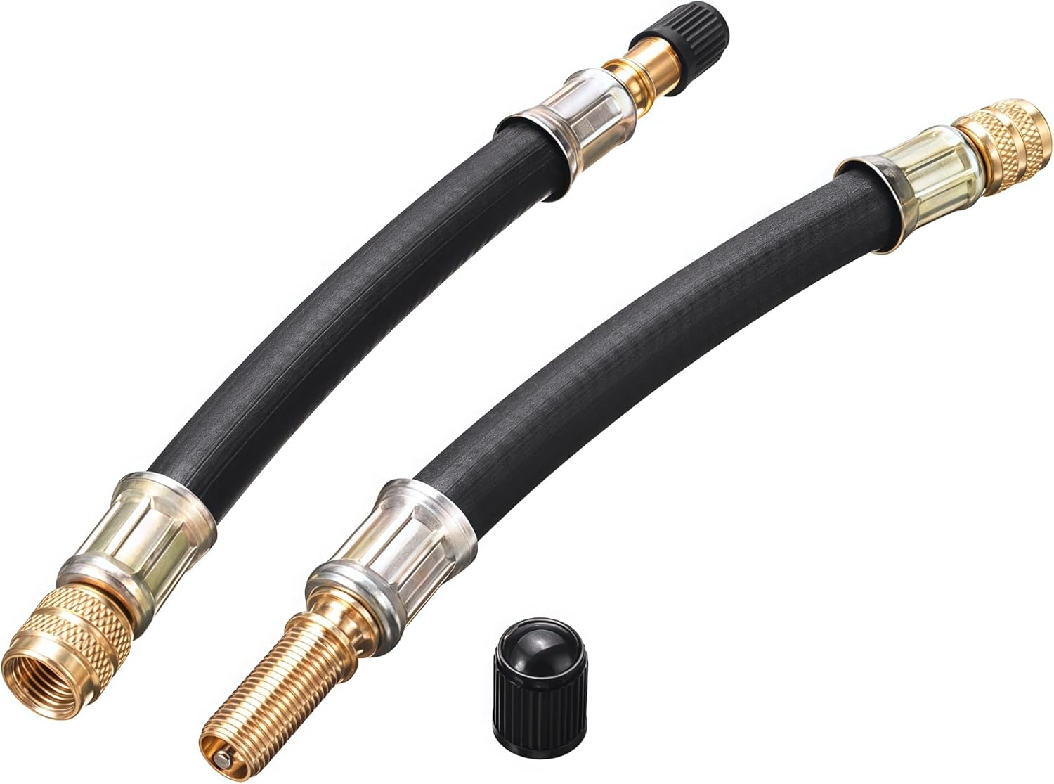 luvilly2pcs 8.25 Inch Valve Stem Extension, Tire Valve Extension Adaptor, for RV/Bicycles/Motorcycles/Scooters and Portable Air Compressor