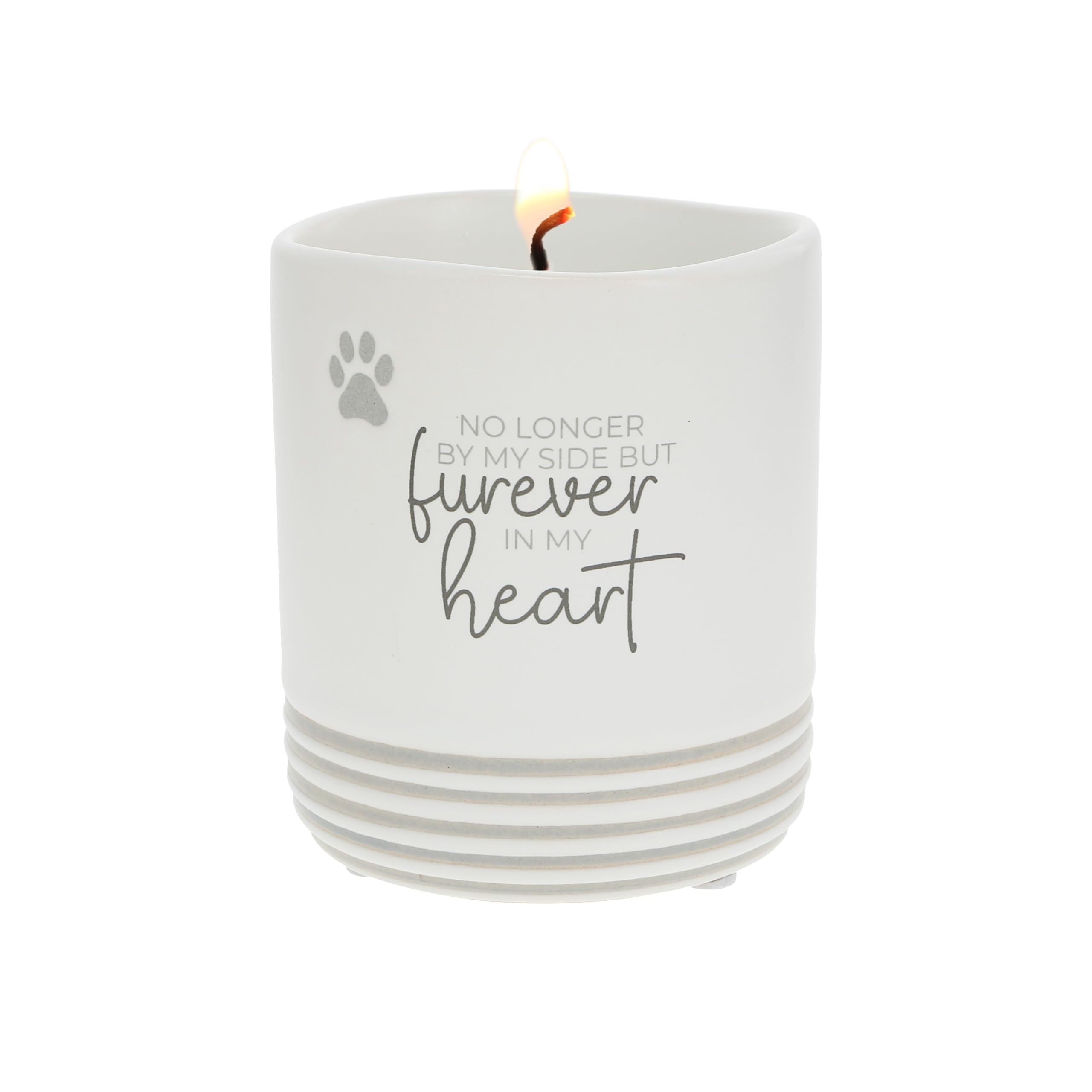 Pavilion Gift CompanyForever in My Heart - 10oz Wax Reveal Secret Surprise Message Single-Wick Jasmine Scented Candle Pet Bereavement Memorial in Memory Funeral Gift Condolence Sympathy Present