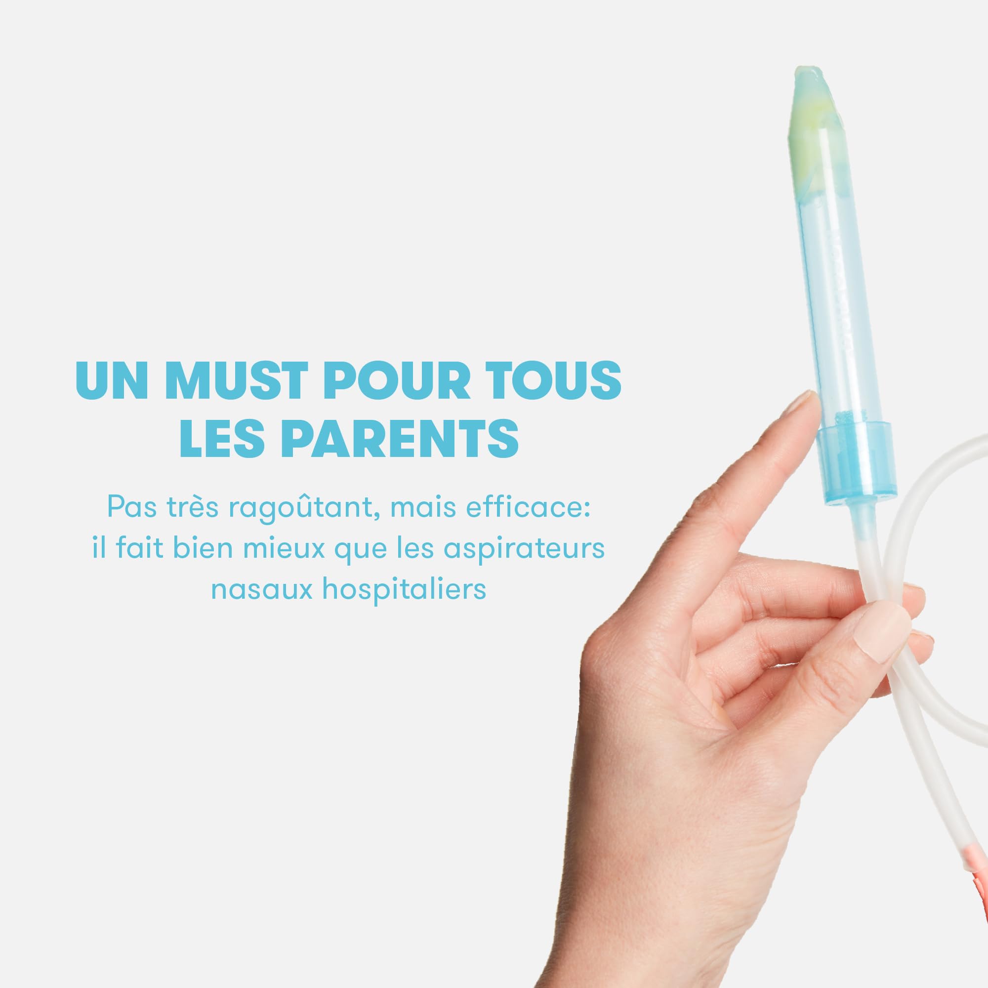 Frida Baby NoseFrida SnotSucker Ensemble Kit Salin Aspirateur Nasal | Inclut aspirateur NoseFrida, 4 filtres hygiéniques et spray salin naturel, Élimine mucus, Soulagement nasal Facile à nettoyer
