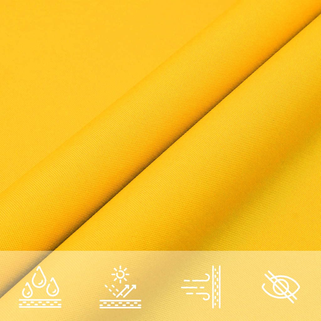 Makastle Voile d'Ombrage Triangulaire en Polyester Oxford avec Revêtement PU, Jaune, 7 x 5 x 5 m