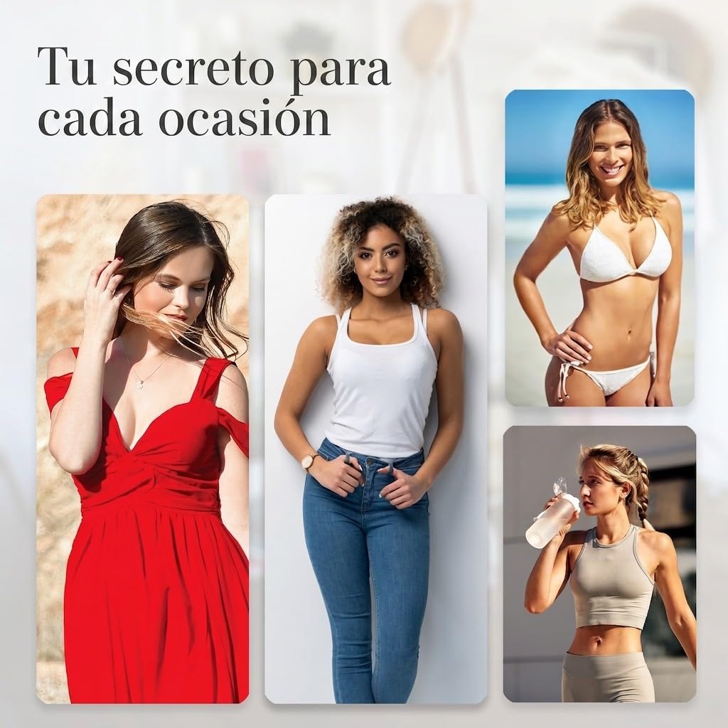 Almohadillas push up – Almohadillas autoadhesivas para sujetador efecto push-up – Sujetador adhesivo reutilizable para pecho grande y pequeño – Almohadillas de silicona adhesivas – Adecuado