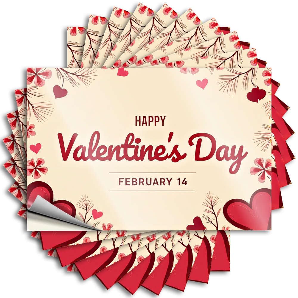 Quote Guest Waterproof Vinyl Sticker | Happy Valentine's Day! Book Tumbler for Teen DIY Projects(8X12CM)