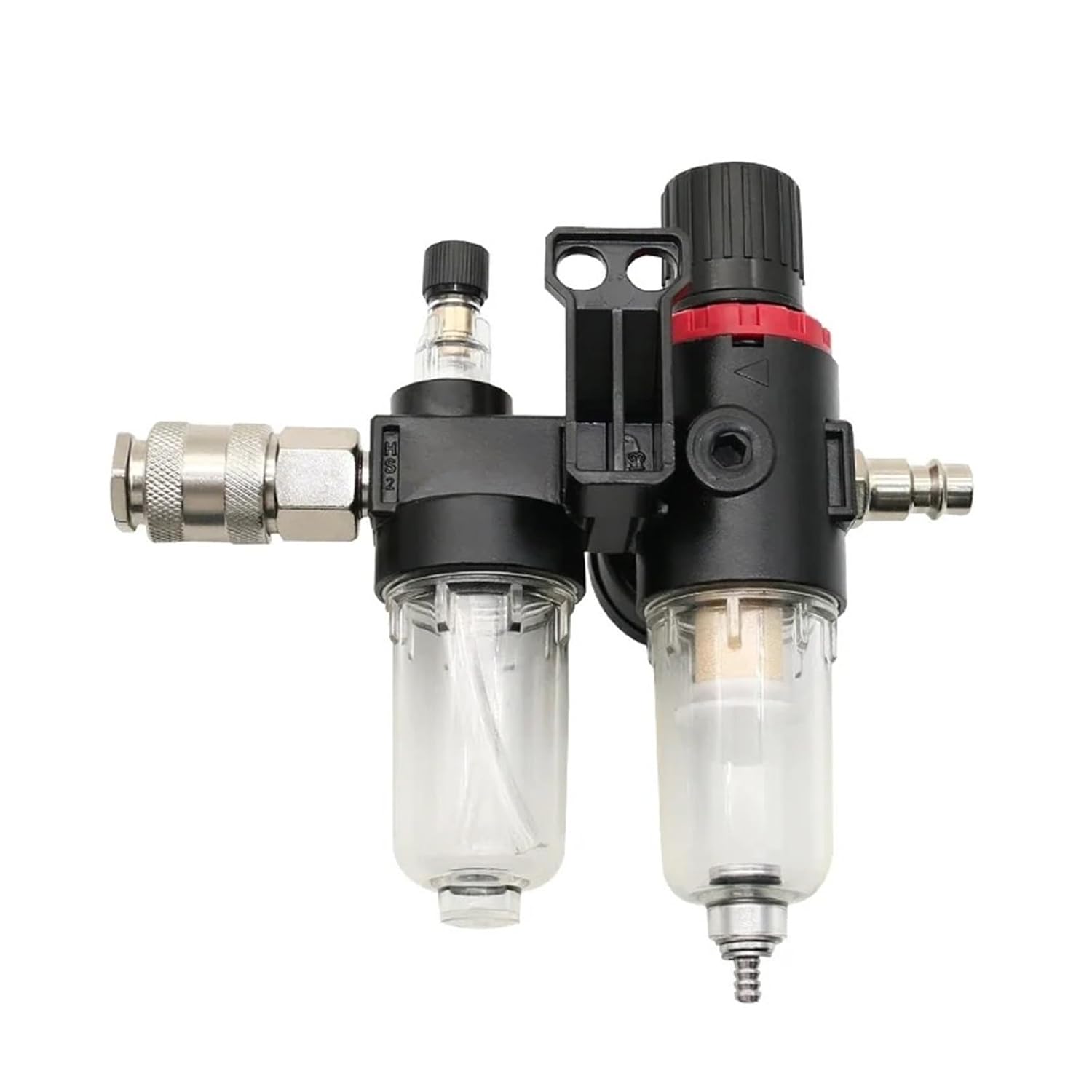 AFC2000 1/4 air Compressor Oil-Water Separator Filter Pressure reducing Valve Trap Valve Spray Gun Pressure reducing Valve(PC 6mm Fitting)