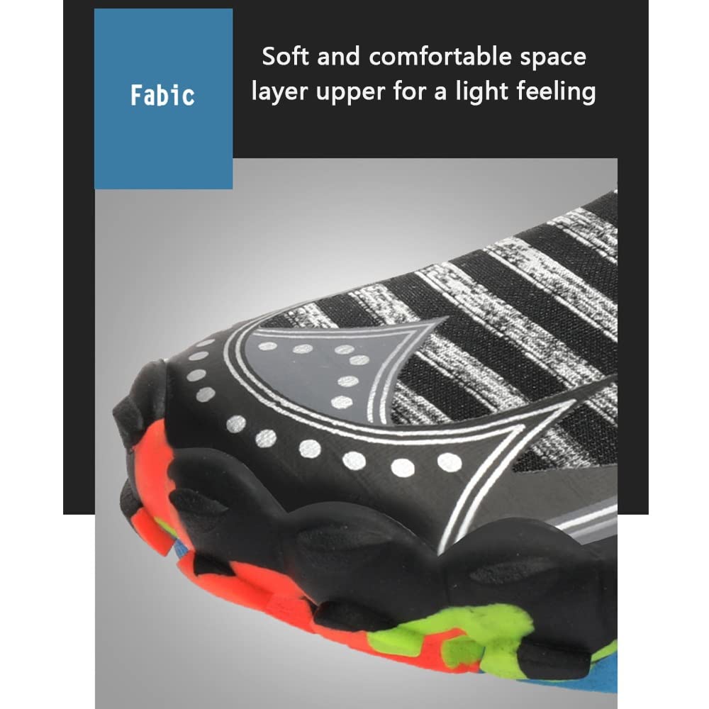Wygwlg Zapatos de Agua para Mujeres Hombres, Zapatos de Natación Zapatos de Piscina con Dibujos únicos Zapatos de Río de Secado Rápido Slip-on para Piscina Playa Surf Parque Acuático Yoga
