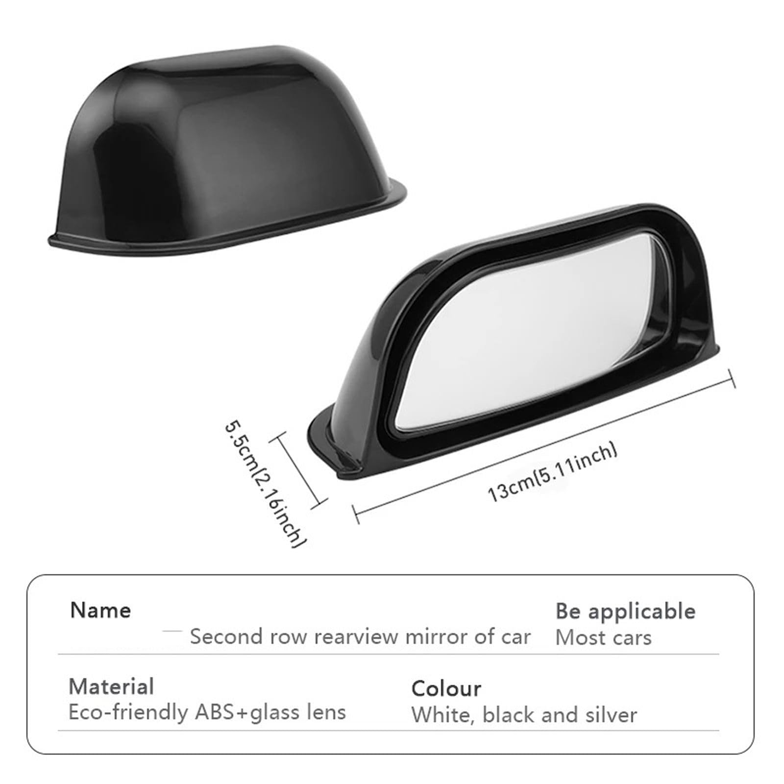 Espejo retrovisor Universal para automóvil Gran Angular Asientos de la Segunda Fila Espejo retrovisor Espejos de Punto Ciego