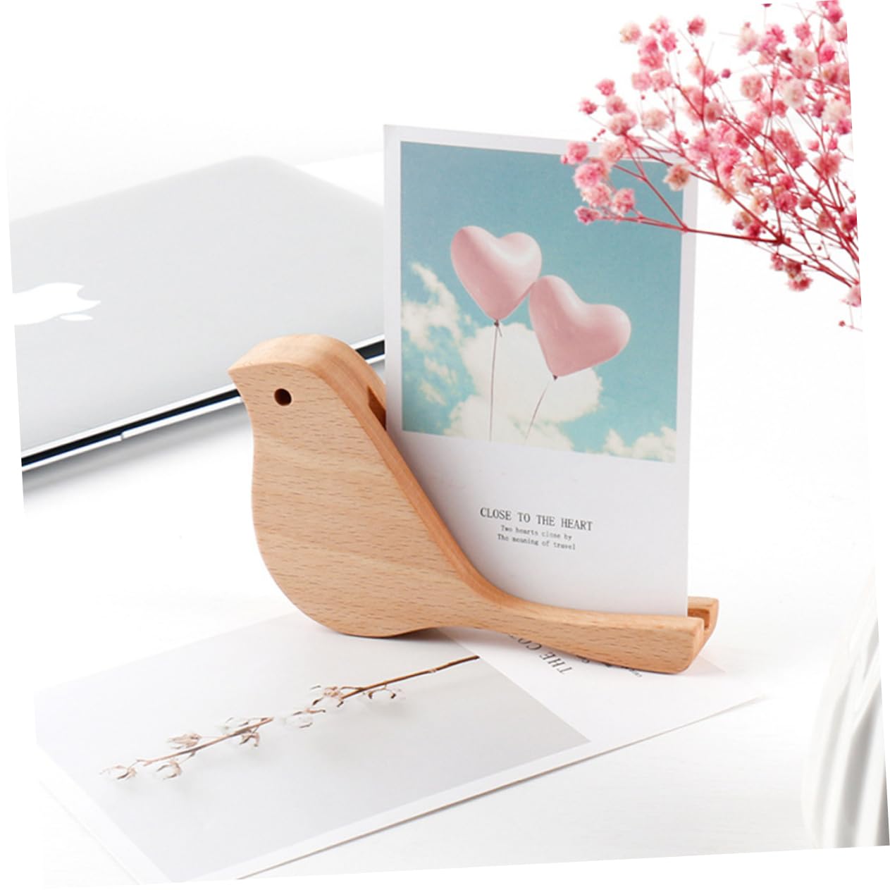 EXCEART 3 Piezas Base De Notas Decoración De Pájaros De Madera Sin Terminar Pájaros De Madera Soporte De Menú De Soporte De Número De Mesa Rústico Estatuilla De Pájaro De