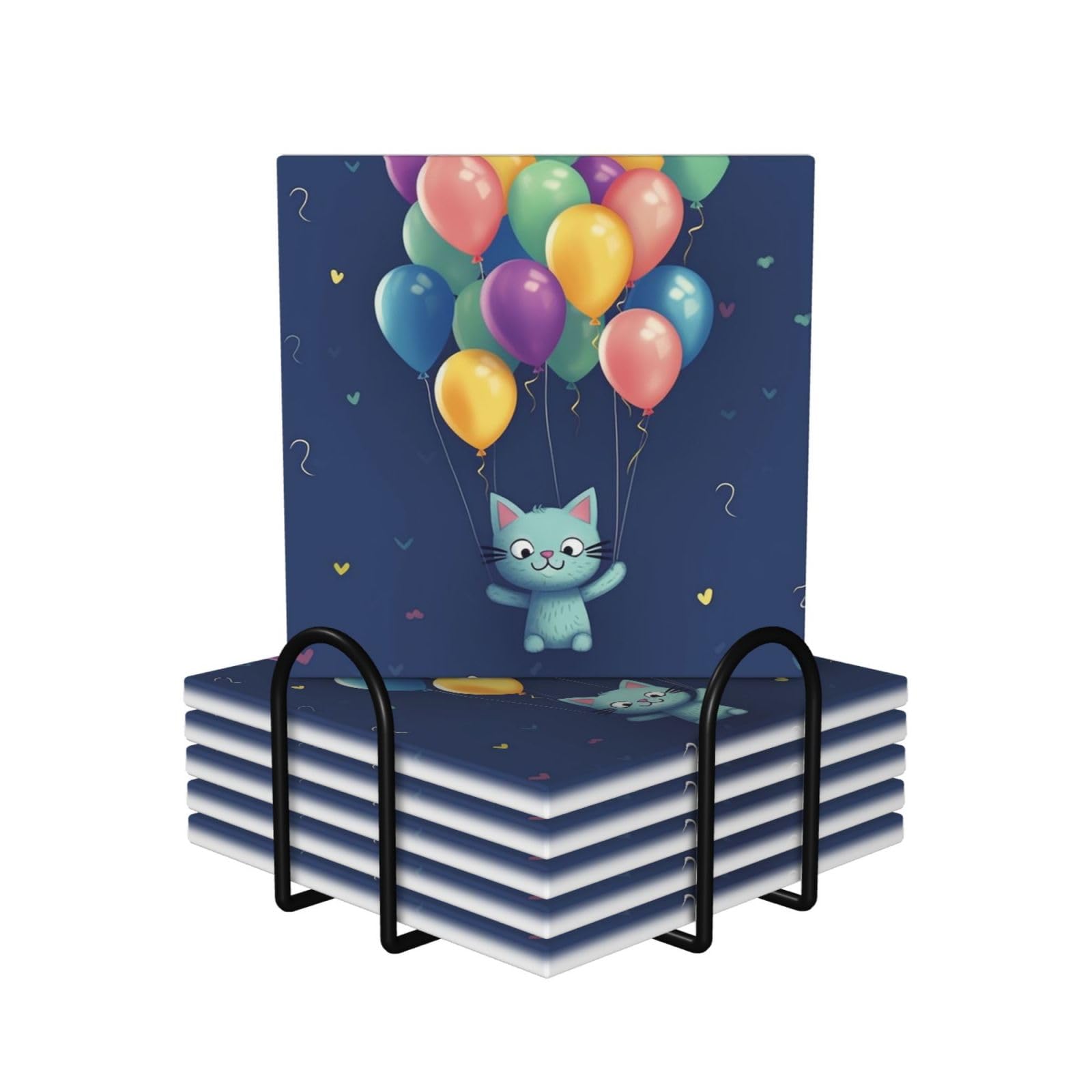 Dessous de verre céramique pour éviter les taches sur table de bar lot de 6