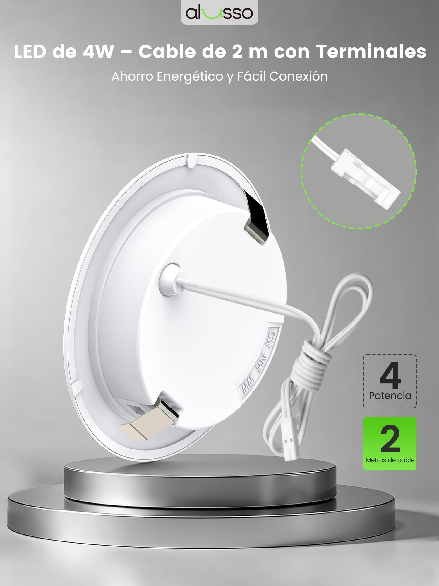 ALUSSO 6 x Foco LED Empotrable 12V Downlight Regulable 4W Empotrable LED 3000K Blanco Cálido 4000K Blanco Natural 6000K Blanco Frío IP44 Panel LED Interiors para Muebles Autocaravana Barco Cocina