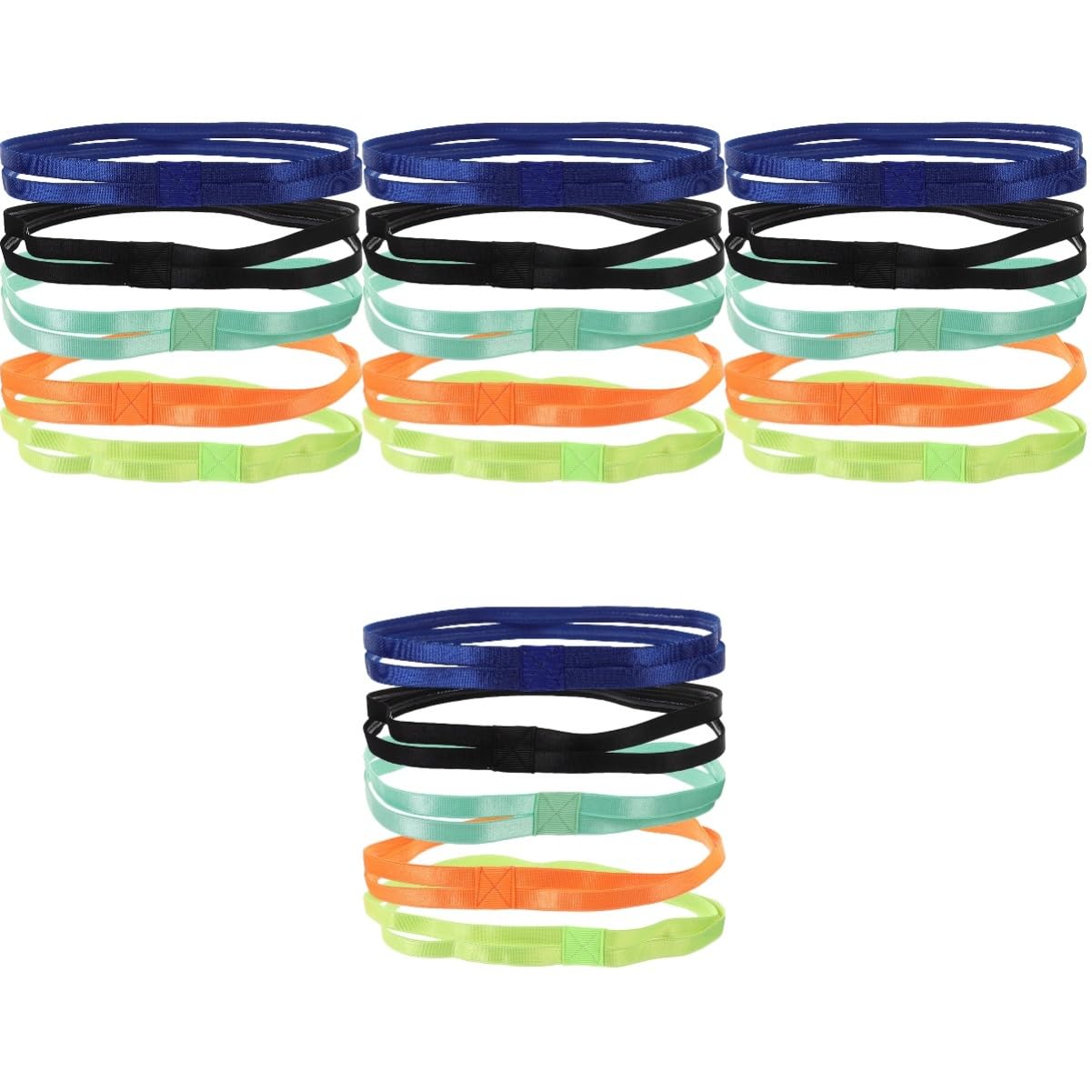 ibasenice Teiliges Rutsch Sport Stirnbänder Elastische Haarbänder Für Yoga Laufen Basketball Bunten Farben Grün Schwarz Orange Neon Gelb Fitness Accessoire Für Damen Und