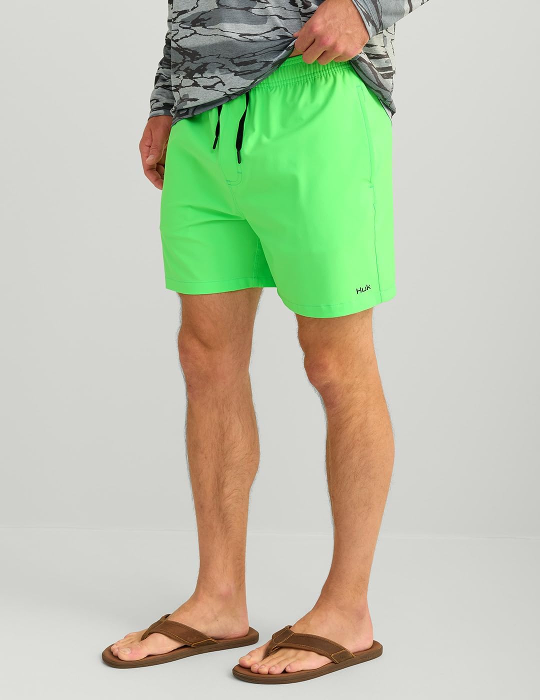 HUK Men's Standard Pursuit Volley, Quick-Dry Fishing Shorts, Summer Green - Image 3