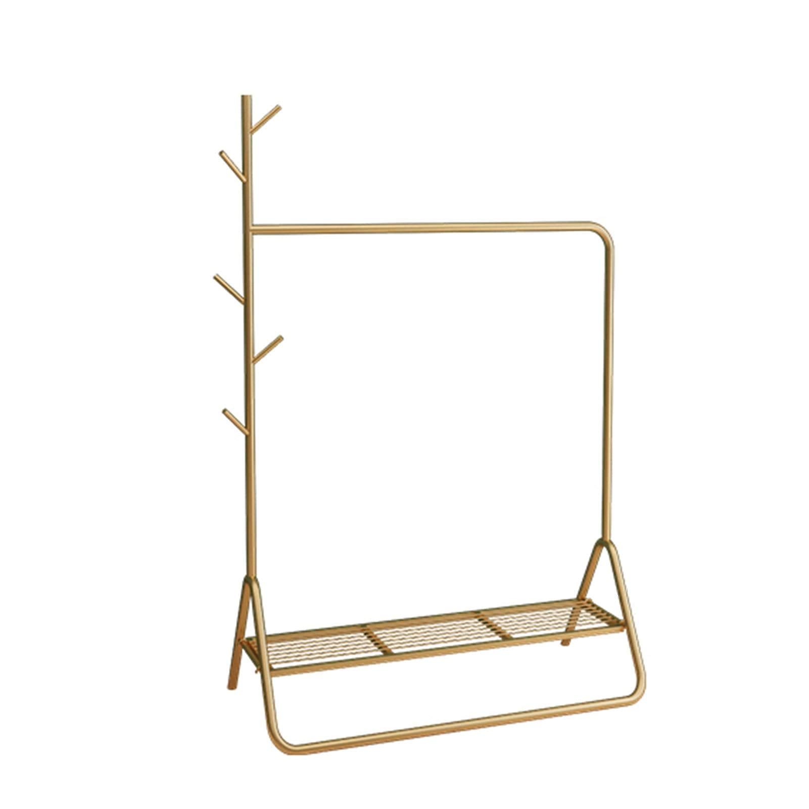 Porte-manteau sur pied en fer forgé et portant de rangement pour vêtement de maison et magasin