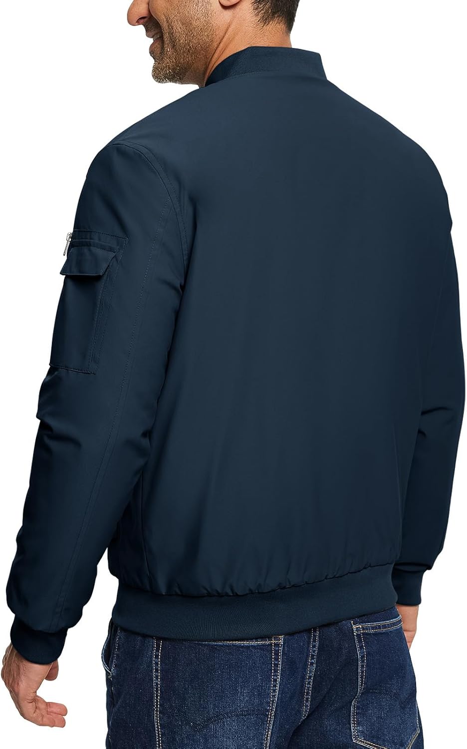 TBMPOY Men's Fall Jacket Winter Windbreaker Bomber Zip Up Padded Softshell Warm Windproof Casual Coat - Image 6