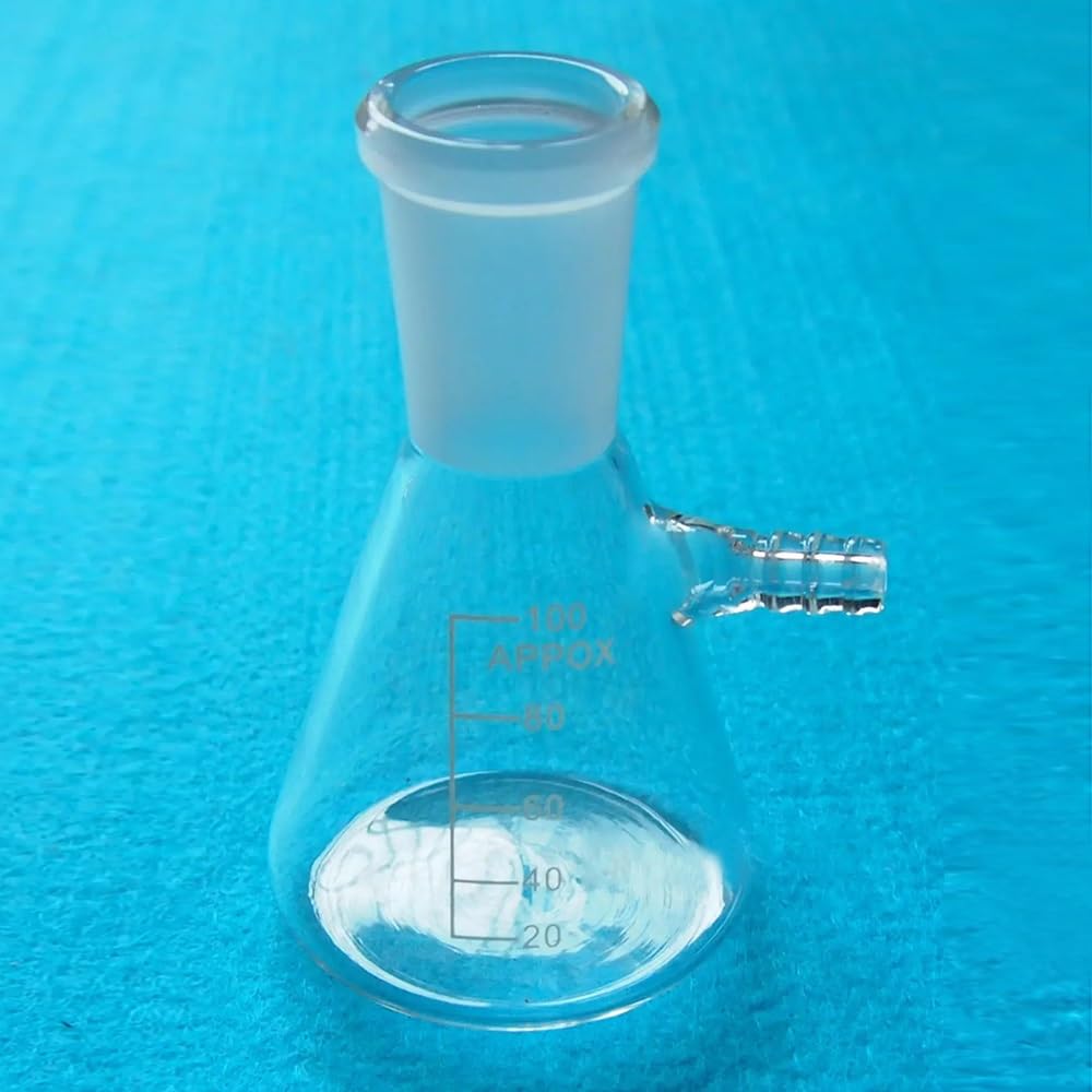 Pallone filtrante in vetro 24/40 da 100 ml, recipiente di filtrazione da laboratorio, vetreria for laboratorio chimico Attrezzature da laboratorio