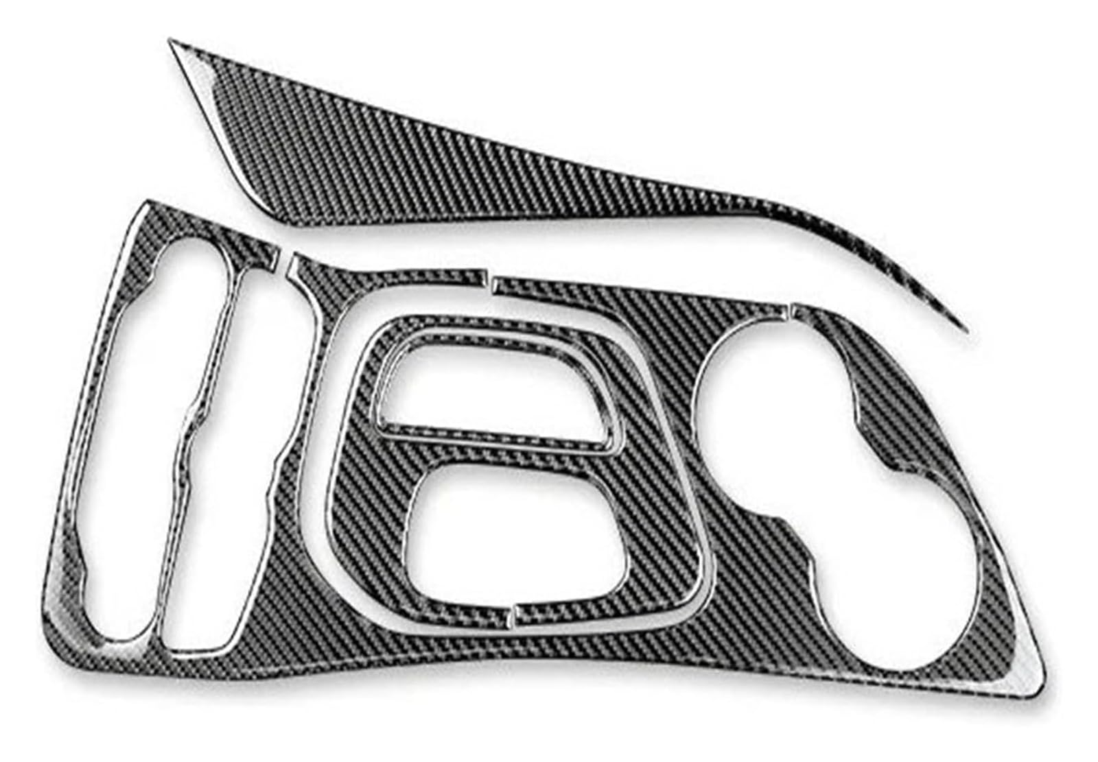 Carbon Fiber Interior Stickers for Dodge for Challenger 2015-2023 Interior Car Gear Shift Panel Real Soft Carbon Fiber Sticker Mouldings(Whole Set)