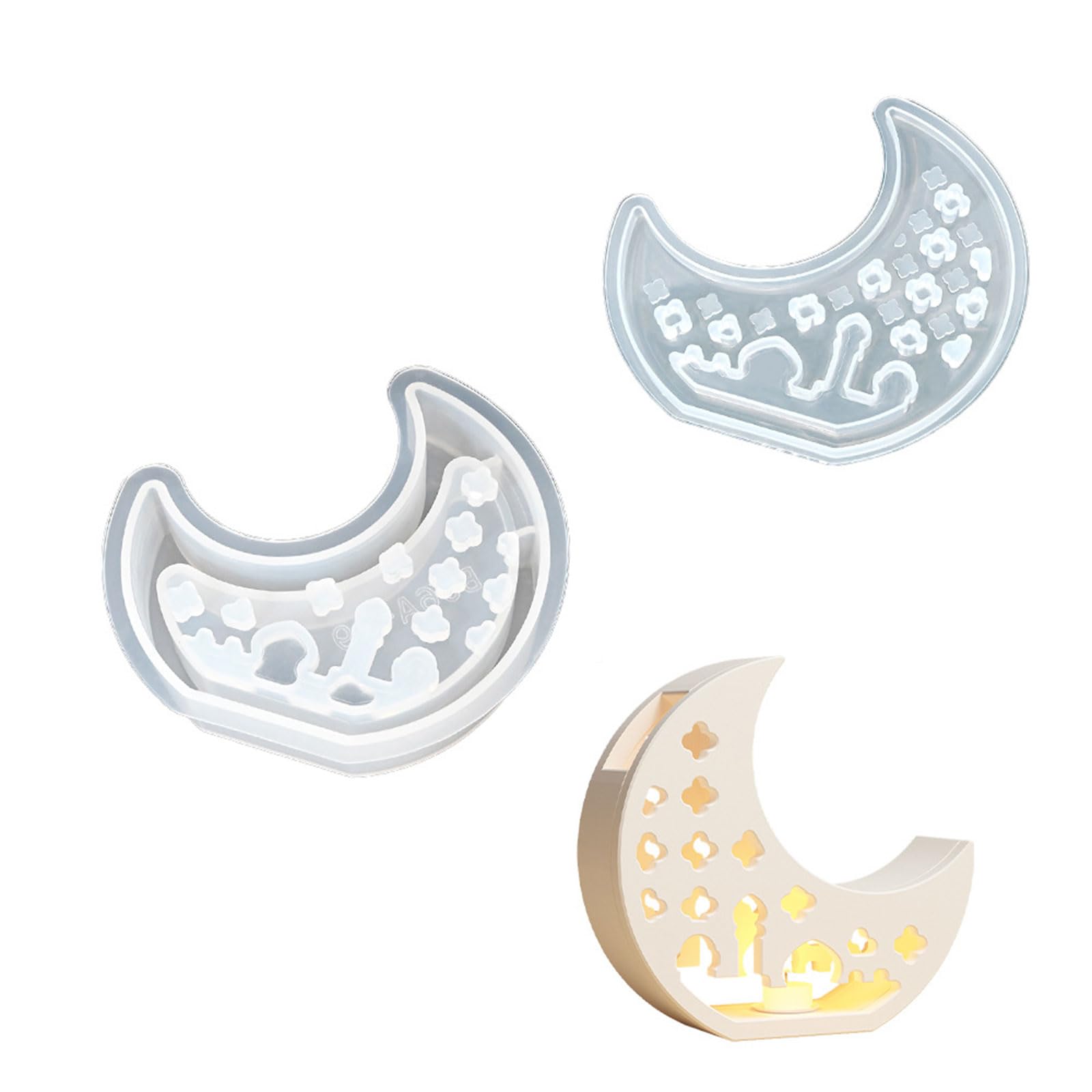 Nucelit Shape Silicone Molds for Epoxy Resin Holder Tealight Holder Home Decoration Gypsum Silicone Molds Craft
