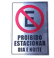 Placa Aluminio Proibido Estacionar Garagem Resistente Guicho