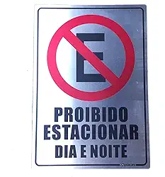 Placa Aluminio Proibido Estacionar Garagem Resistente Guicho